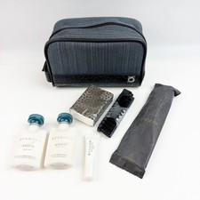 BVLGARI Emirates Airline Men's Amenity Kit Bag Balm Lotion Brush After Shave