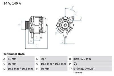Generator Bosch für Opel Signum CC Vectra C Limo Kombi 2002-2005 0986046230