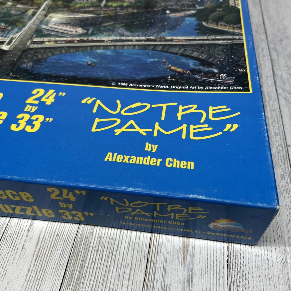 Vintage SunsOut "Notre Dame" by Alexander Chen 1500 Piece Jigsaw Puzzle - Image 3 of 4