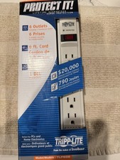 TRIPP LITE TLP606 Surge Protector Strip 6 Outlet 6ft GRAY