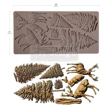 Evergreen Christmas Magic | Silicone Craft Décor Mould | Redesign with Prima