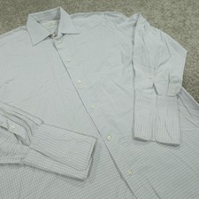 Ermenegildo Dress Shirt Mens 16 31 Button Up Regular Fit French Cuffed
