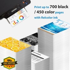 Relcolor 63XL Black Color Ink Cartridges for HP 63XL Printers