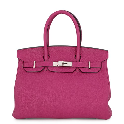 HERMES Birkin Size 30 Togo Leather Rose Purple