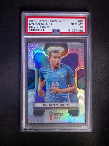2018 Panini Prizm World Cup Kylian Mbappe #80 France Silver PSA 10