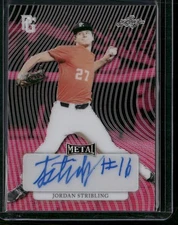 2023 Leaf #MA-JS3 Jordan Stribling Metal Auto Marble Pink/7