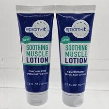 Epsom-It Soothing Muscle Lotion 3.5 oz Sealed | Epsom Salt Arnica - 2 Pack