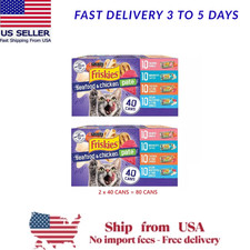 Purina Friskies Seafood Chicken Pate Variety Pack Wet Cat Food, 5.5oz, 80 cans