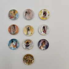 Lot 0f 10 Mini 1 Inch De Grazia Limited Edition Children Collector Plates