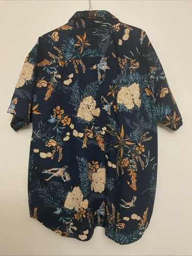 Columbia Mens Regular fit Short Sleeve Button-Up Shirt XXL Blue Floral Hawaiian - Picture 15 of 21