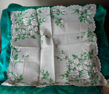 Lot of 7 Vintage Floral Hankies Handkerchiefs