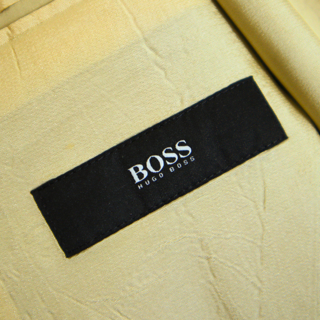 Vintage Hugo Boss 2 Piece Suit 44R Navy Blue Pinstripe Wool 3 Button thumbnail 12