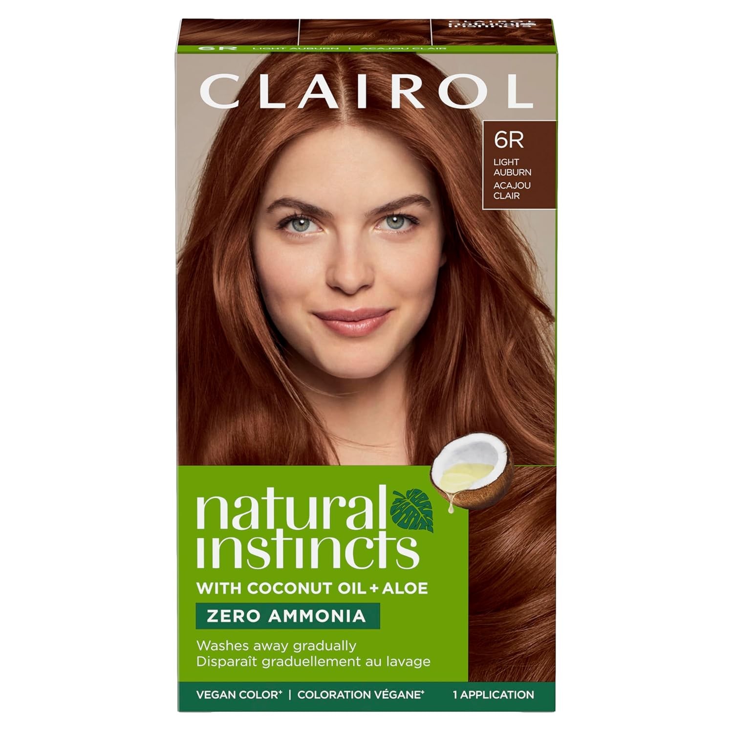 Clairol Natural Instincts Demi-Permanent Hair Dye, 6R Light 