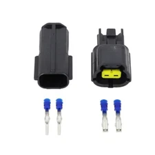 CAR MOTORCYCLE WATERPROOF 2 PIN ELECTRICAL 1.8MM AWG WIRE CONNECTOR PLUG