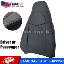 Front Driver Lean Back Leather Seat Cover Dark Gray For 2011 2012.Chevy Express