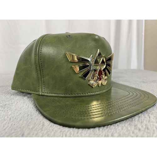 Nintendo Mens Hat The Legend of Zelda Snapback Triforce Green N64 GameCube NES
