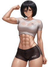 Mikasa Attack on Titan Waifu Weatherproof Anime Sticker 6" Car Decal