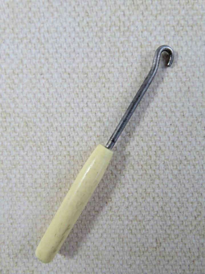 Antique Mini Button Hooks Closed-Loop & Open Dressing Tools Pyralin ...