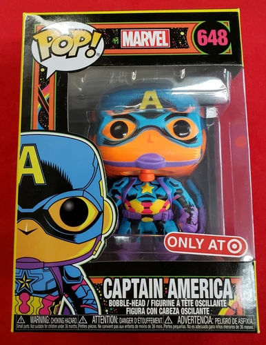 Funko Pop! Marvel - Captain America 648 - Black Light - Target Exclusive