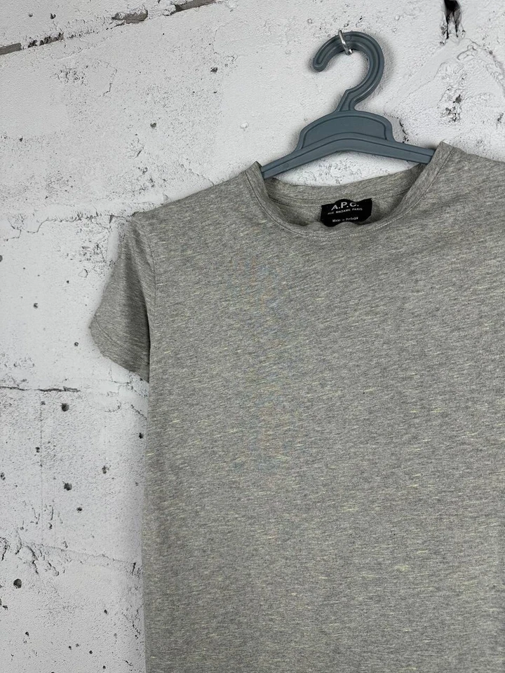APC Basic Grey/Green T Shirt Size S - Image 3 of 4