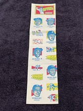 RARE 1971 Topps Tattoos Sheet #5/16 Al Kaline, Vada Pinson, Sanguillen NM BEAUTY