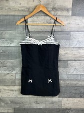 Kimchi Blue Lexi Mini Dress Size Medium Black White Bows Lace Urban Outfitters