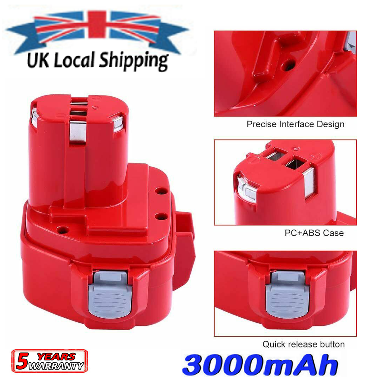 2X For Makita PA12 1200 1220 1222 1233 1234 1235 192598 12V Battery