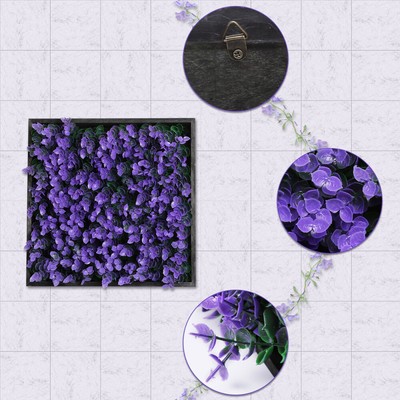 Artificial Plant Wall Decor -3D Decor Artificial Wall Panel with Real Wood Frame