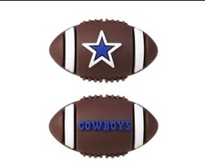 5 pc. Cowboys Football Silicone Focal Bead Beadable 3D Dallas 29x17mm.