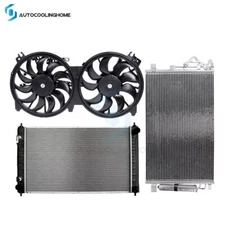 Radiator Condenser & Cooling Fan Assembly Kit For 2007 08-2018 Nissan For Altima