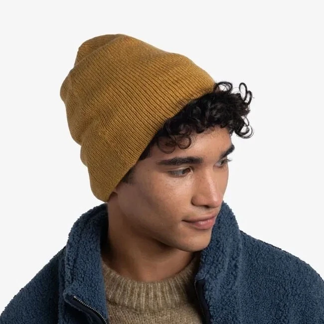 Buff - Jarn - Knitted Beanie Hat - Ocher - Image 3 of 4