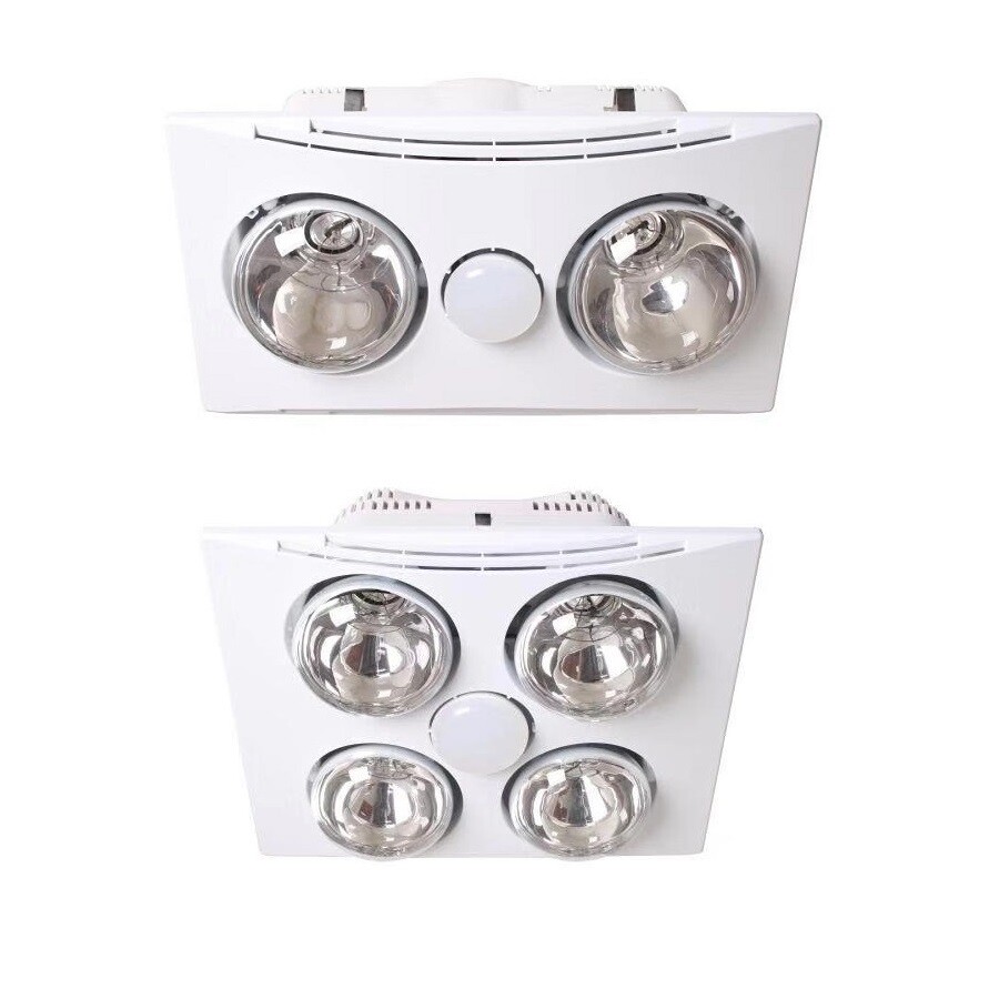 Bathroom Heat Light 2 1 Click 2 X 275W Silver Ducted 3 In 1 Heater