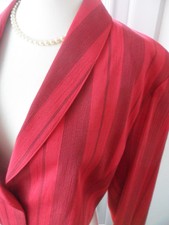 Vintage Hamells Red Stripe Original 80s Short Cropped Bolero Shrug Jacket Uk 14