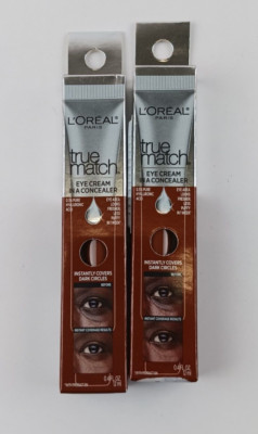 2 PACK L'OREAL TRUE MATCH EYE CREAM IN A CONCEALER C9-10 DEEP