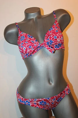 Triumph Bügel Bikini "4 Your Style 14 CTOW 02" rot geblümt 75 B Mini 38 - Bild 1 von 4