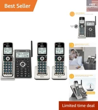 Elegant 3-Handset Cordless Phone System with Bluetooth & Smart Call Blocking