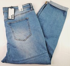Rue 21 Women's Distressed Cropped Mom Jeans Medium Wash Size 22