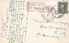 SAN XAVIER MISIÓN TUCSON ARIZONA SACAR CARTA MUERTA MARCA POSTAL 1914