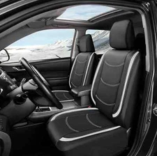 For Honda Full Set PU Leather Car Seat Cover 5-Seat Front Rear Cushion Pad 5 Sit