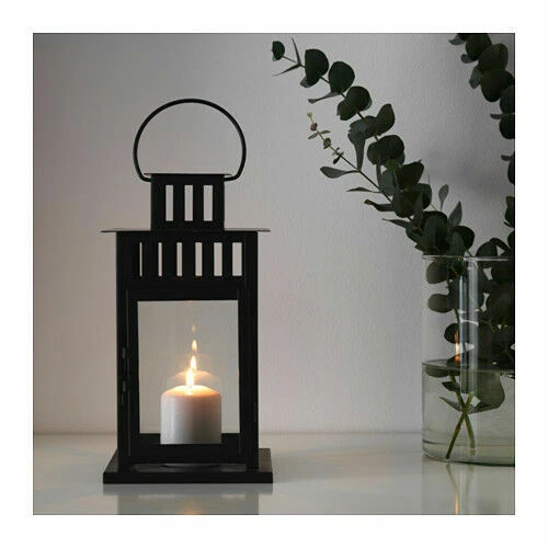 Black Glass Lanterns Light Holders
