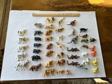 Vintage Lot of 46 Plastic Zoo Wild Farm Animals