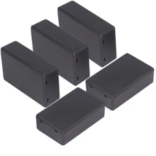 5Pcs Project Boxes ABS Plastic Electrical Project Case Power Junction Box Black