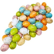 60 Pcs 6 Colors Foam Easter Eggs Pastel Easter Eggs Decorations Gold Leaf