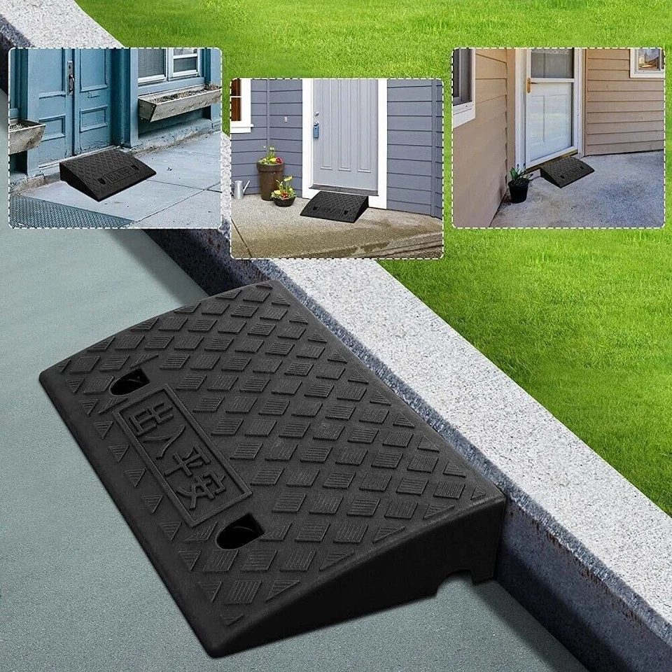 Curb Ramp Portable Lightweight Driveway Threshold Ramp For Wheelchair Car Bike