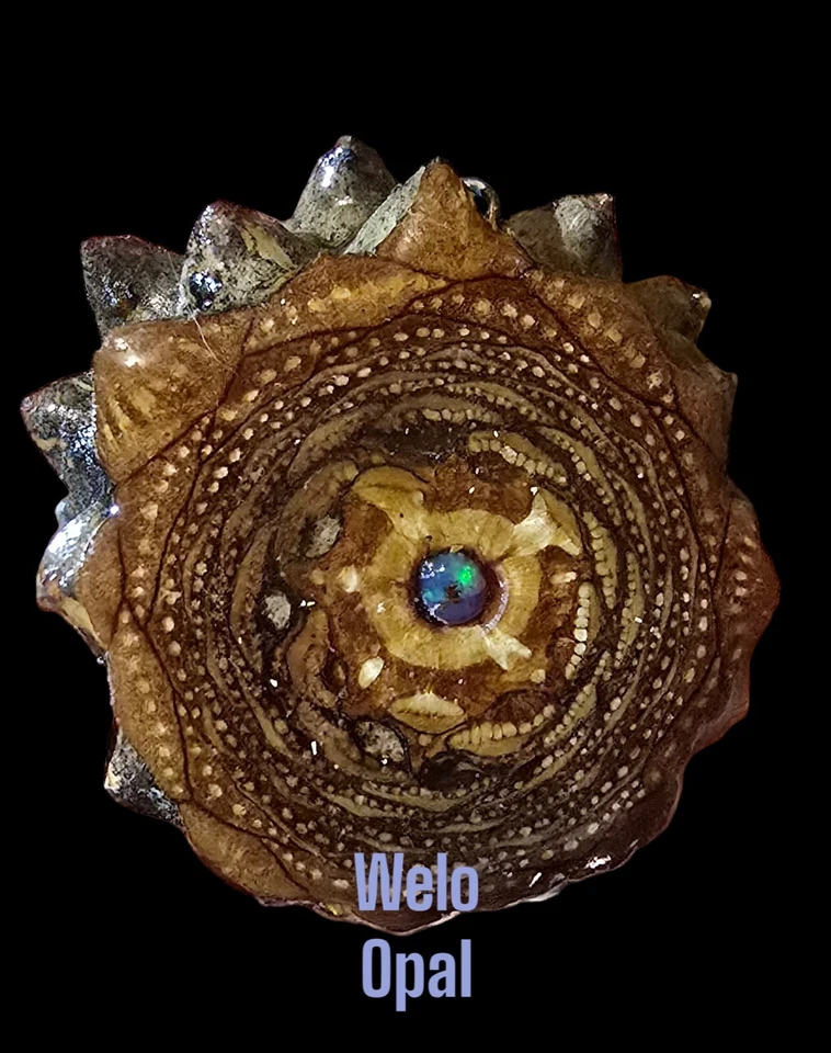 Colgante perilla con ópalo de fuego Welo Foto 2 de 3