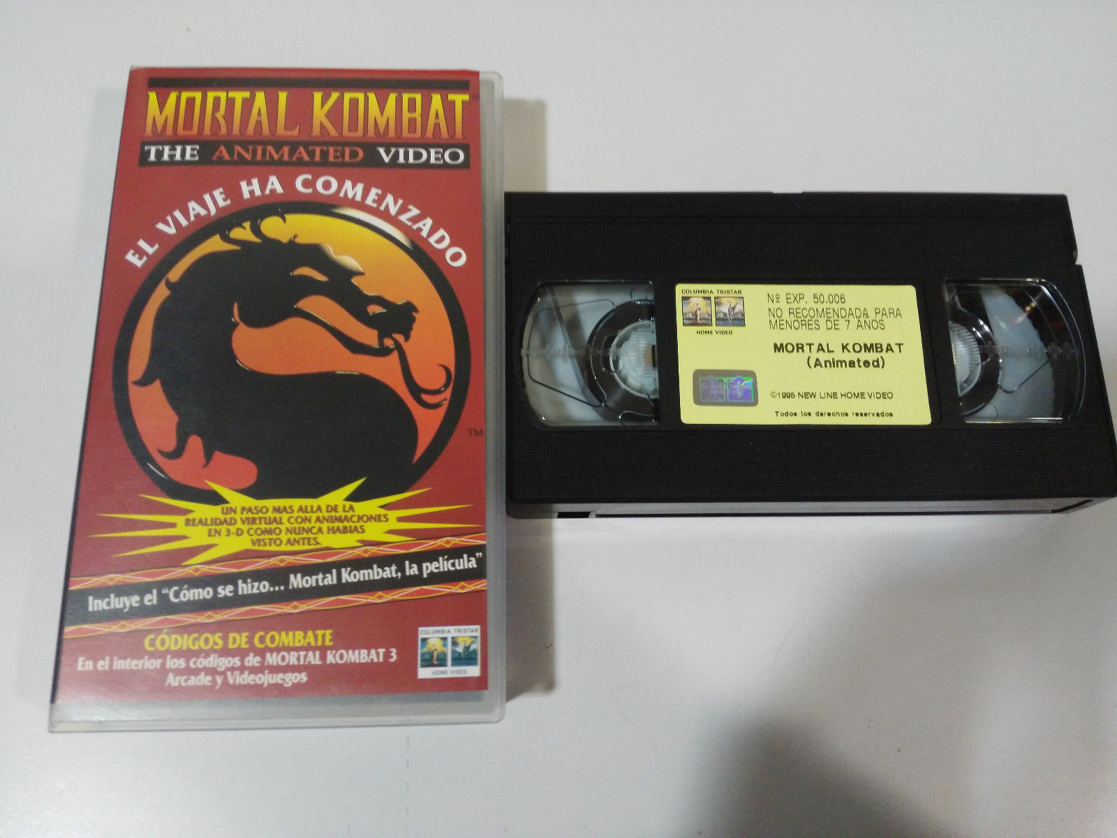 Mortal Kombat The Animated Video El Viaje Ha Comenzado VHS Tape Cinta Castellano
