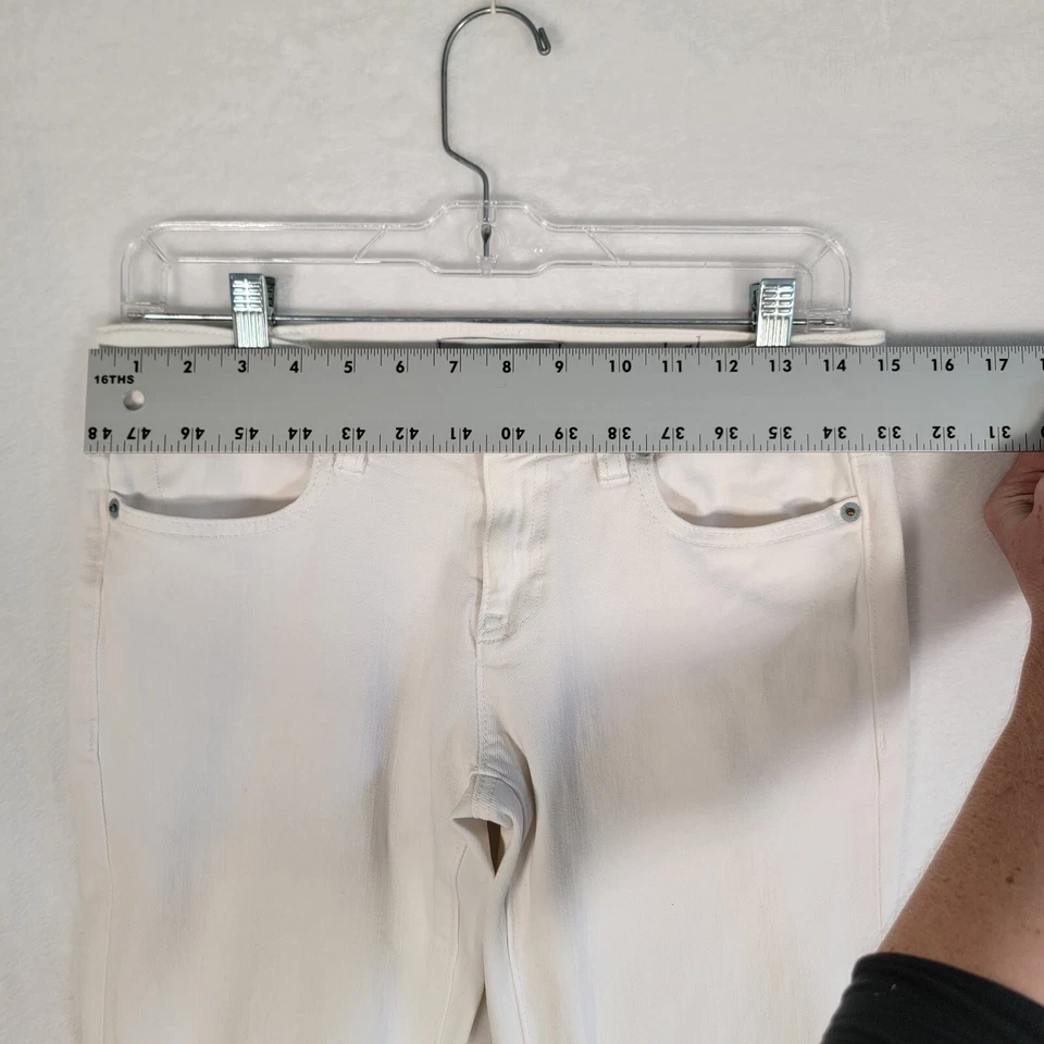 Jeans ajustados al tobillo ideales Henry & Belle en blanco, talla 28 Foto 3 de 4