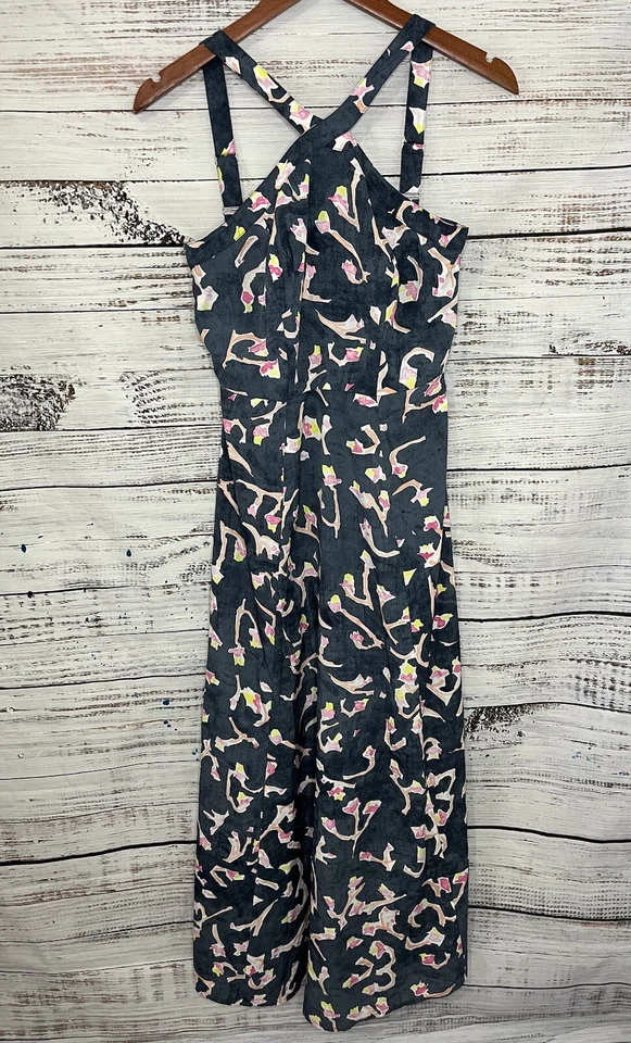 Maxi Vestido CAbi Aurora Azul Floral con Bolsillos Talla 2 Foto 2 de 4