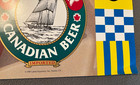 VINTAGE '88 SCHOONER BEER NAUTICAL SHIPMATE POSTER SIGN CANADA BLONDE EDSON BOAT — photo 2