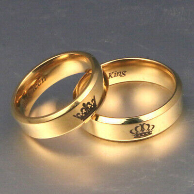 Him And Her Ring King Queen Rings His Couples Wedding Bands Couple